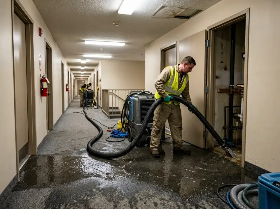 multi-unit-apartment-hallway-f-005 — frequently asked questions, Emergency Burst Pipe Water Extraction & Removal in Grandvie…